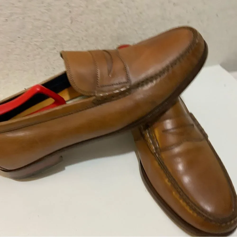 Cole Haan Pinch Penny Camel Brown Leather Slip-on Loafers Men's Size 10.5 M